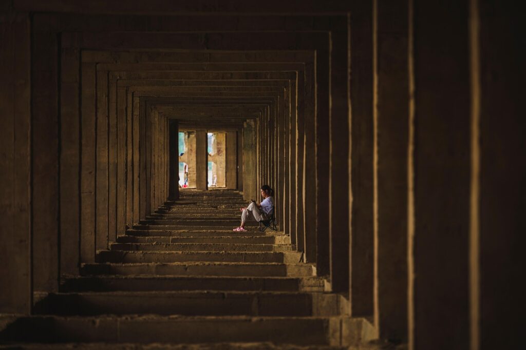 Donna in cerca di tranquillità e calma