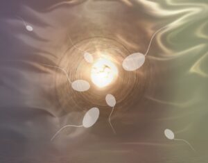 spermatozoi che fecondano un ovulo
